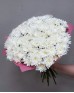 Букет 15 белых хризантем