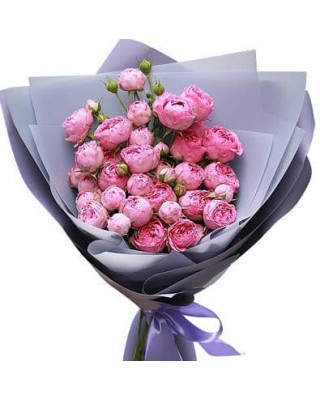 Букет 7 кустовых роз «Бомбастик»