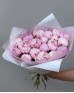 Букет 19 розовых пионов