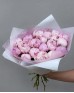 Букет 19 розовых пионов