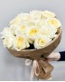 Букет из 15 белых эксклюзивных роз