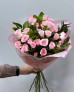 Букет 7 нежно-розовых кустовых роз