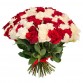 Букет 101 красная и белая роза
