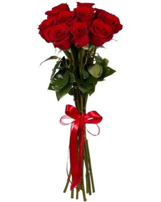 Букет 11 длинных красных роз 