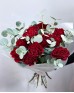 Букет 11 красных пионовидных роз