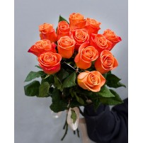 Букет 13 оранжевых роз