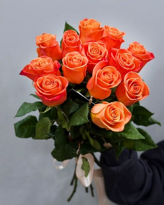 Букет 13 оранжевых роз