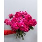 Букет 15 ярко-розовых вывернутых роз