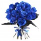 Букет 19 синих роз 