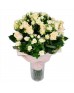 Букет 25 кремовых кустовых роз