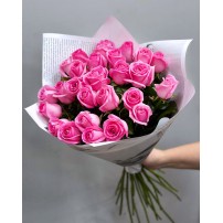 Букет 27 розовых роз