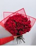 Букет 51 красная роза LUXURY