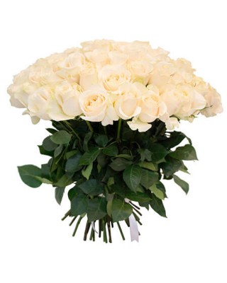 Букет 65 белых роз