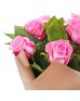 Букет 7 розовых роз с оформлением