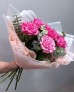 Букет 7 розовых пионовидных роз