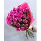 Букет 7 ярко-розовых кустовых роз
