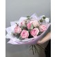 Букет 9 нежно-розовых пионовидных роз