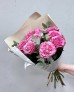 Букет 9 розовых пионовидных роз