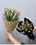 Букет 19 нежно-розовых тюльпанов