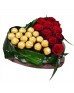 Сердце «Розы и конфеты Ferrero»