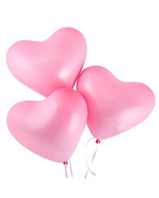 Шарик с гелием светло-розовый «Сердце»